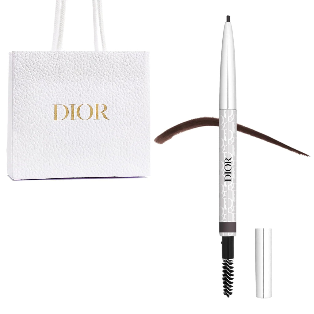 Dior Diorshow Brow Styler Eyebrow Pencil - waterproof with ultrafine retractable tip 0.003 Ounce (32 Dark Brown)