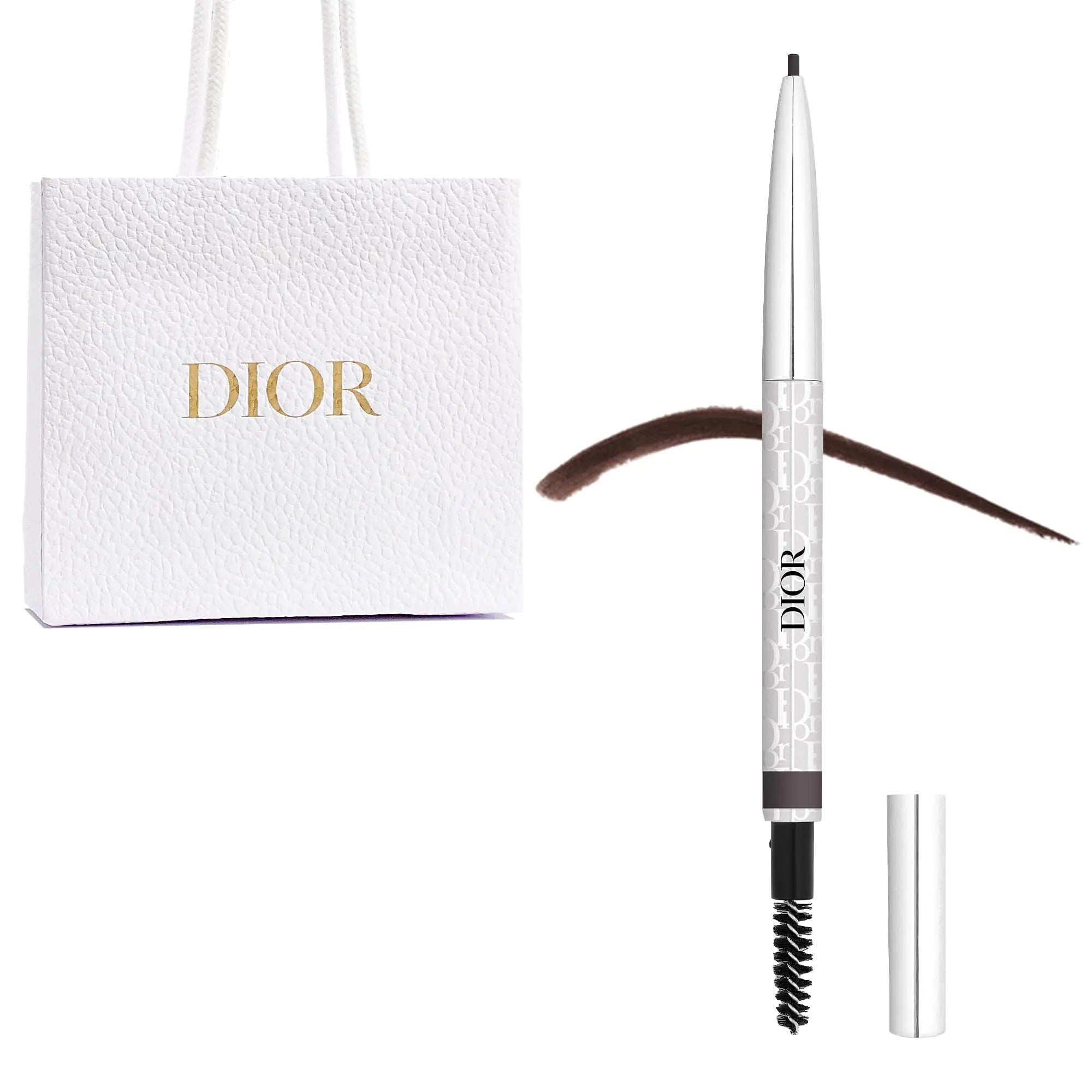 Dior Diorshow Brow Styler Eyebrow Pencil - waterproof with ultrafine retractable tip 0.003 Ounce (32 Dark Brown)